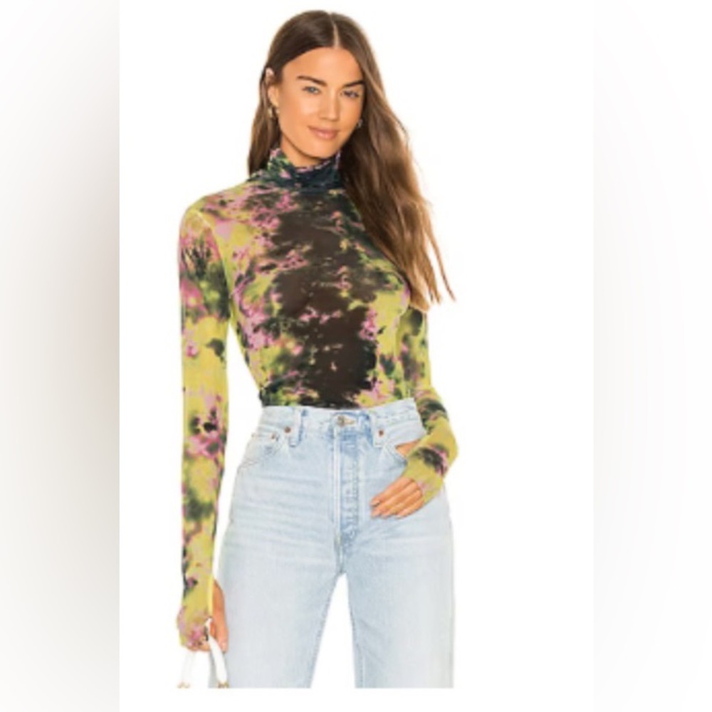 AFRM: Zadie Top in Limelight Tie Dye